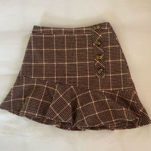 Plaid mini skirt